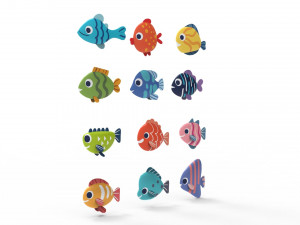 Fish Sea Collection 3d Lowpoly 3D Model