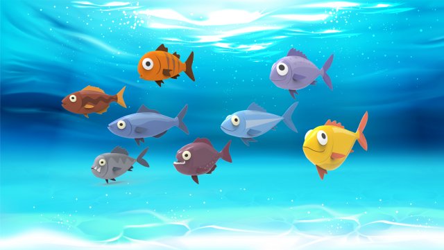 Fish Sea Collection 1 3D Model .c4d .max .obj .3ds .fbx .stl .blend 