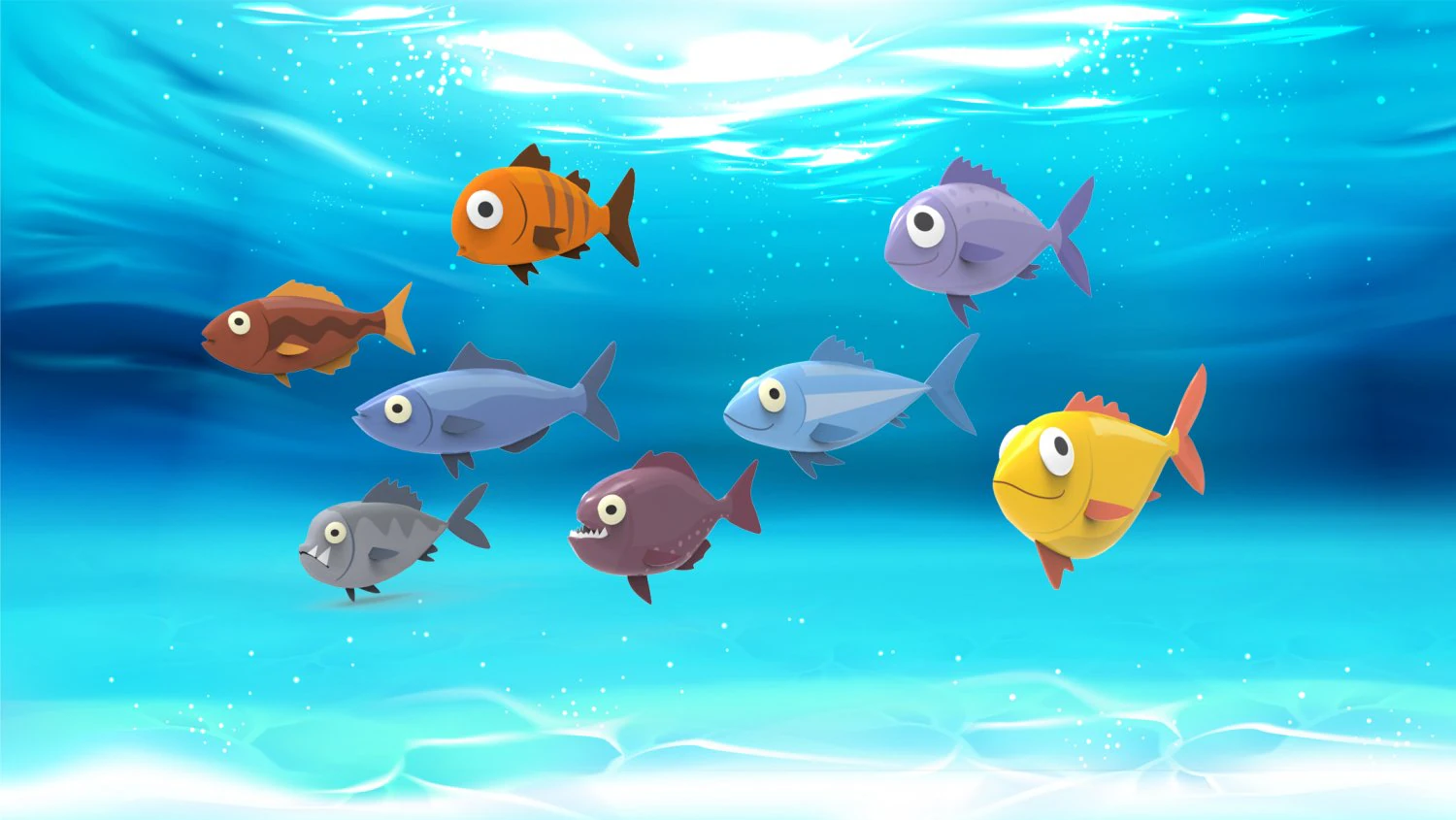 Fish Sea Collection 1 3D Model .c4d .max .obj .3ds .fbx .stl .blend 