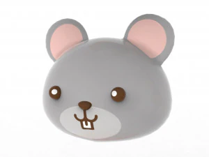 Animal Head Cartoon 3D 3D Model