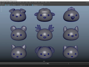 Animal Head Cartoon 3D Modelo 3D