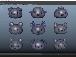 Animal Head Cartoon 3D 3D Model