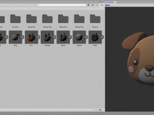 Animal Head Cartoon 3D 3D Model