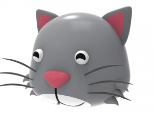 Animal Head 1 Cartoon 3D Modelo 3D