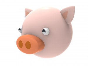 Animal Head 1 Cartoon 3D Modelo 3D