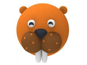 Animal Head 1 Cartoon 3D Modelo 3D