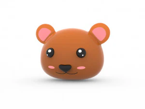 Animal Head 02 Cartoon 3D Model
