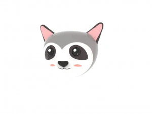 Animal Head 02 Cartoon 3D Model