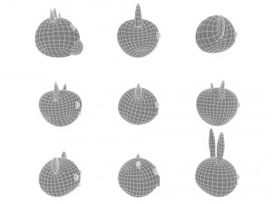Animal Head 02 Cartoon Modelo 3D