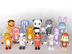 Little Animal Pack 2 Animated 3D Modello 3D
