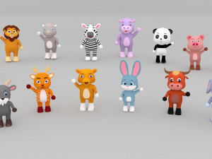Little Animal Pack 2 Animated 3D Modello 3D