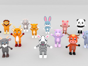 Little Animal Pack 2 Animated 3D Modello 3D