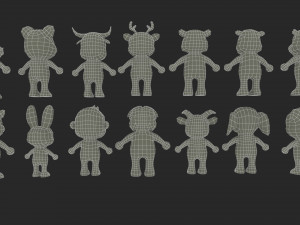 Little Animal Pack 2 Animated 3D Modello 3D