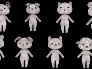 Little Animal Animated Pack 1 3D Model