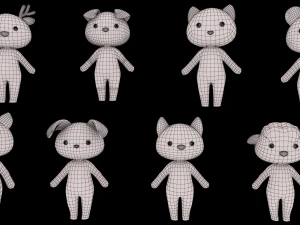Little Animal Animated Pack 1 3D Model