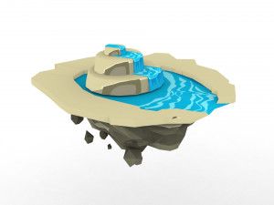 Island 3D Low-poly 3Dモデル
