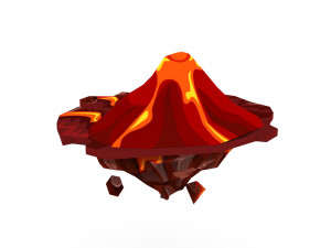 Island 3D Low-poly 3Dモデル