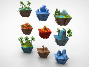 Island 2 Low-poly 3D Model