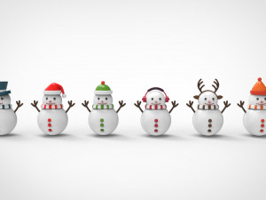 Snowmen collections 3D 3D मॉडल