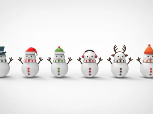 Snowmen collections 3D 3D Model