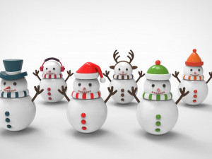 Snowmen collections 3D 3D मॉडल