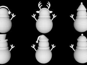 Snowmen collections 3D 3D मॉडल