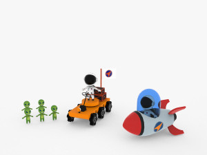 Astronaut Cartoon 3Dモデル