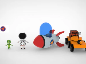 Astronaut Cartoon 3D Model
