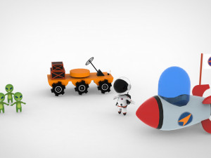 Astronaut Cartoon 3Dモデル
