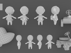 Astronaut Cartoon 3Dモデル