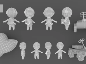 Astronaut Cartoon 3D Model