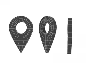 Ponteiro de mapa b&aacute;sico Modelo 3D