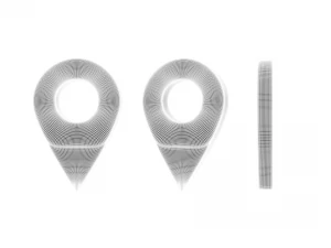 Ponteiro de mapa b&aacute;sico Modelo 3D