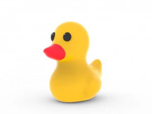 ラバーアヒルのシンプルな3D 3Dモデル