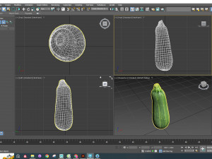 Zucchini low poly v001 3D 모델