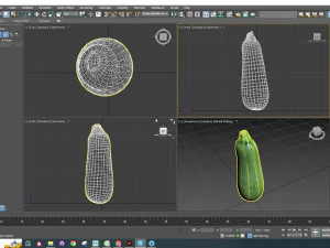 Zucchini low poly v001 3D Model