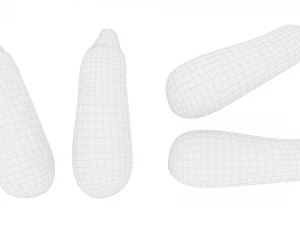 Zucchini low poly v001 3D Model