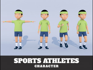 Sports athlete man 3d 3Dモデル