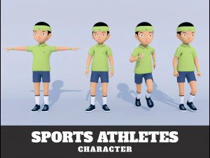 Athl&egrave;te sportif homme 3d Modèle 3D