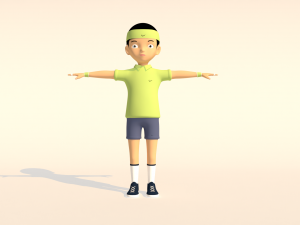Sports athlete man 3d Model 3D