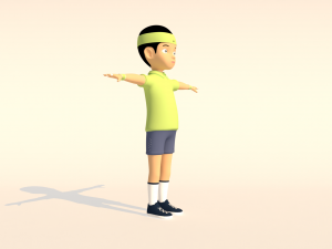Sports athlete man 3d Model 3D