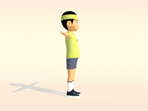 Sports athlete man 3d Model 3D