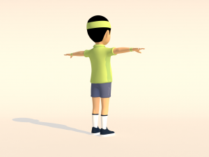 Sports athlete man 3d Model 3D