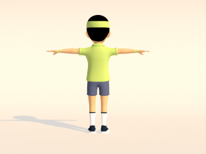 Sports athlete man 3d Model 3D