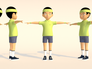 Sports athlete man 3d Model 3D