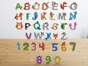 Cartoon Animal Alphabet 3D 3D Model