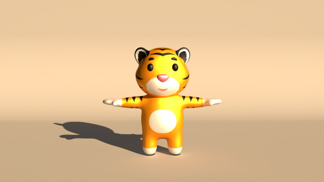 Character v001 Tiger Modelo 3D .c4d .max .obj .3ds .fbx .stl .blend 