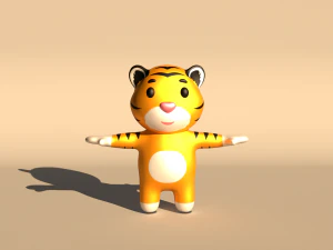 Personnage v001 Tigre Modèle 3D