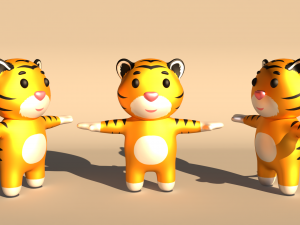 Character v001 Tiger Modelo 3D