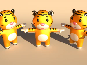 Character v001 Tiger 3D Model